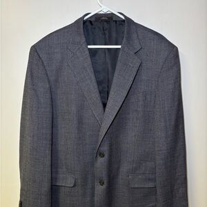 Joseph Abboud Vtg mens gray houndstooth wool sport coat jacket blazer 46…